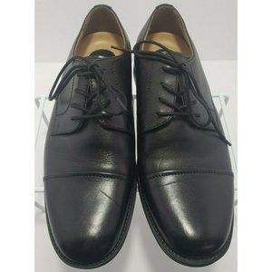 Chaps Men's Black Leather Cap Toe Oxford Lace Up Shoes 96-7704 Size 8M(US)